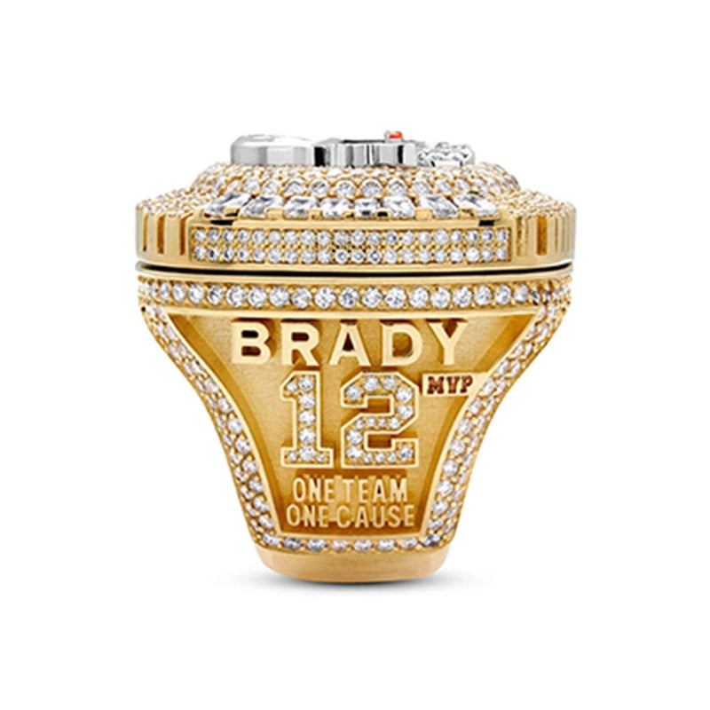 In Stock 55 Th NFL Official Tampa Bay Pirates Super Bowl Championship Ring Tom Bredi Ring