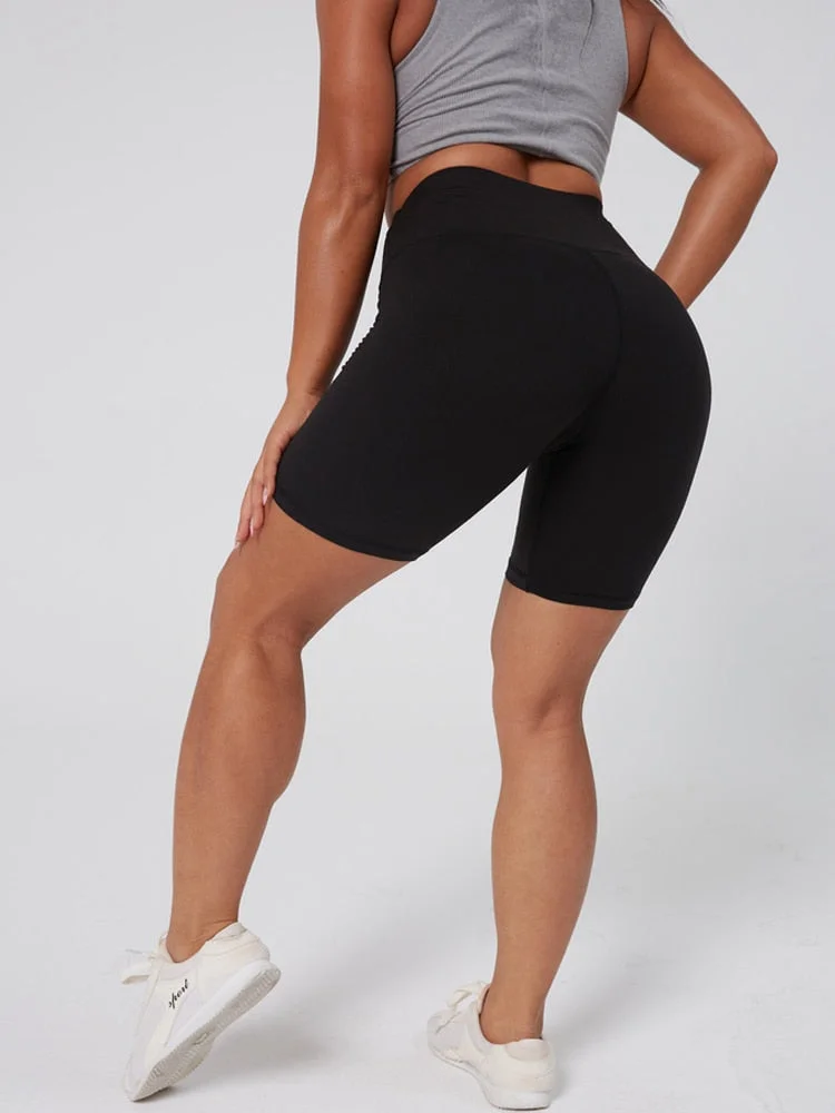 SVOKOR Yoga Shorts Women Workout Waist Fitness Shorts Leggings  Ladies Sport Shorts Running Patchwork Black Jeggings Femal