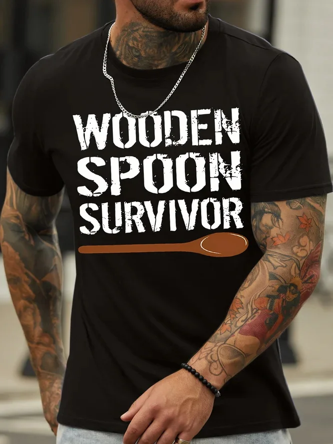 Wooden Spoon Survivor Printed Men's T-shirt