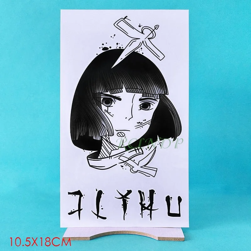 Waterproof Temporary Tattoo Sticker cool Fake Tatto Flash Tatoo Japan anime Spirited Away Tato body art for Girl Women Men