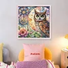Glass Painting-Owl-11CT Stamped Cross Stitch 40*40cm/15.75*15.75in