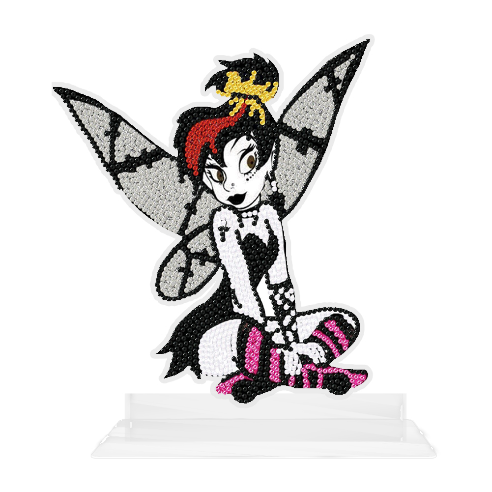 Diamond Painting Big Eyes Winged Doll SingleSided Desktop Ornaments