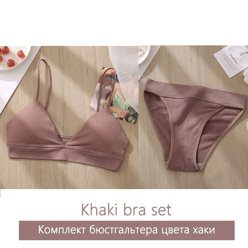 FINETOO Women Bra Panties Set Sports Bra Set Sexy High Waist Seamless Active Bra Women Lingerie Set Fitness Crop Top Underwear