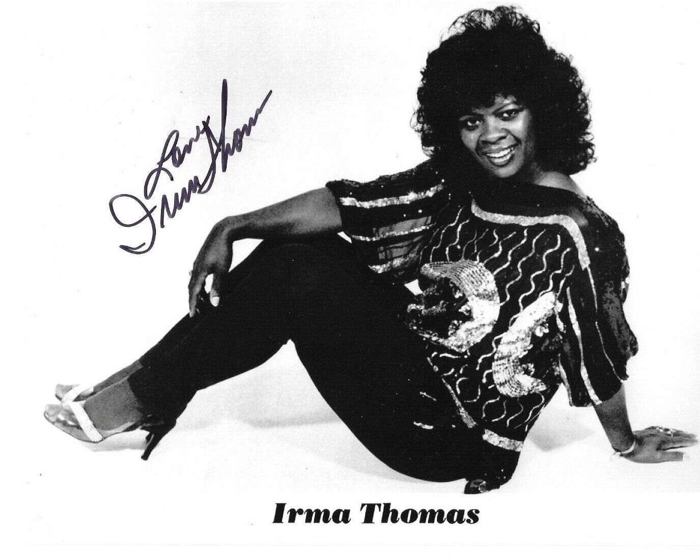 * IRMA THOMAS * signed 8x10 Photo Poster painting * SOUL QUEEN OF NEW ORLEANS * COA * 1