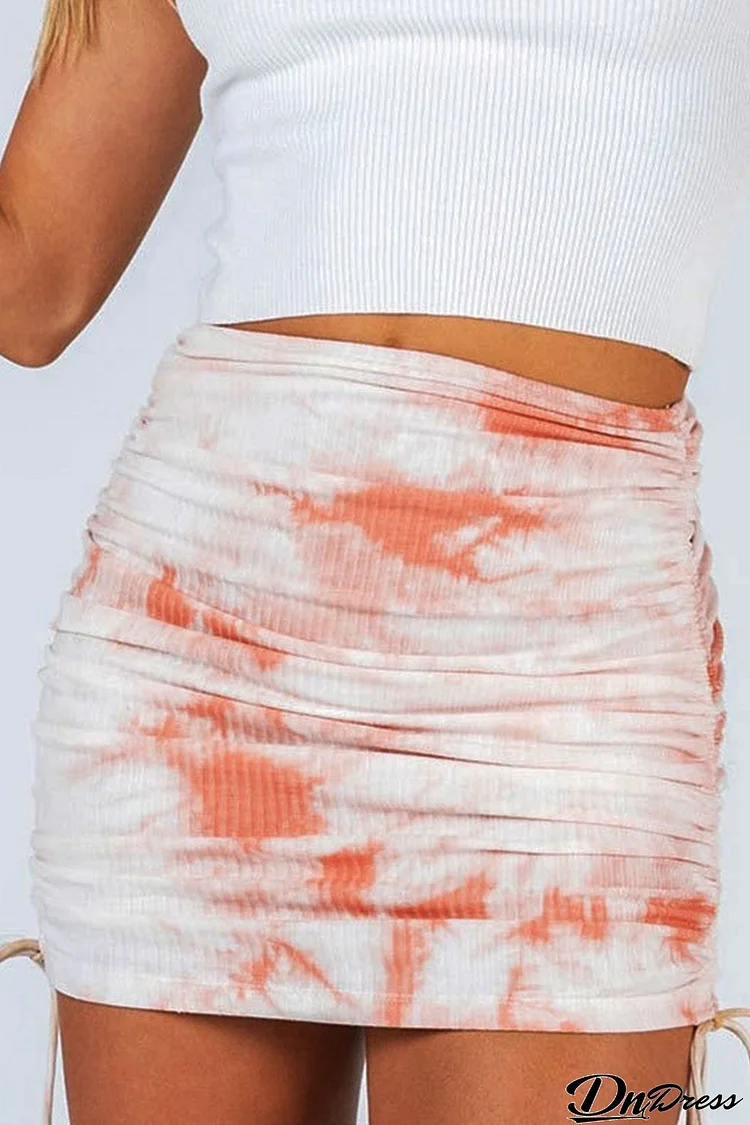 Tie Dye Smocked Skirt