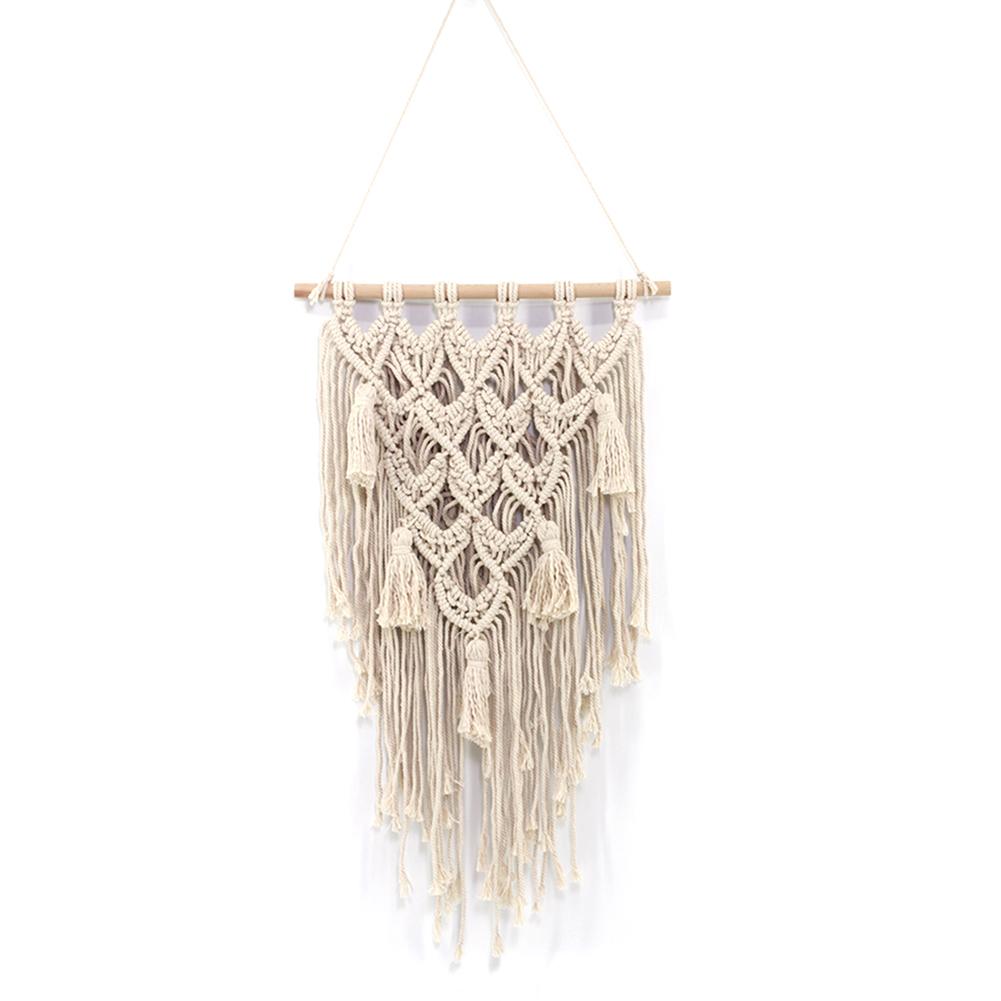 

Macrame Wall Hanging Tapestry Apartment Dorm Living Room Decor Craft (B, 501 Original