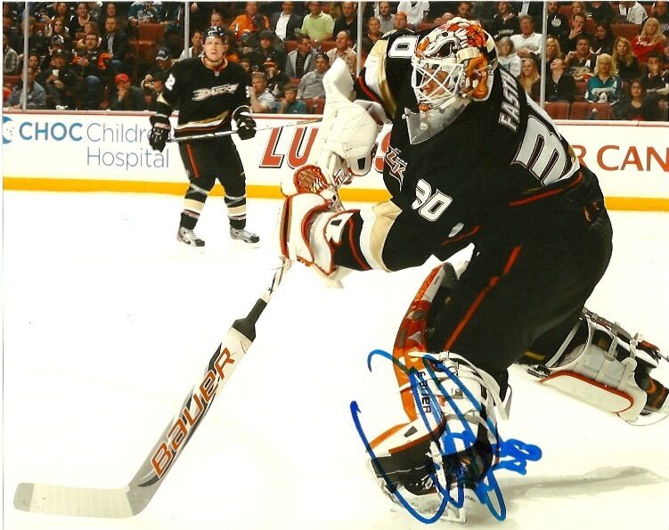 Anaheim Ducks Viktor Fasth Autographed Signed 8x10 Photo Poster painting COA