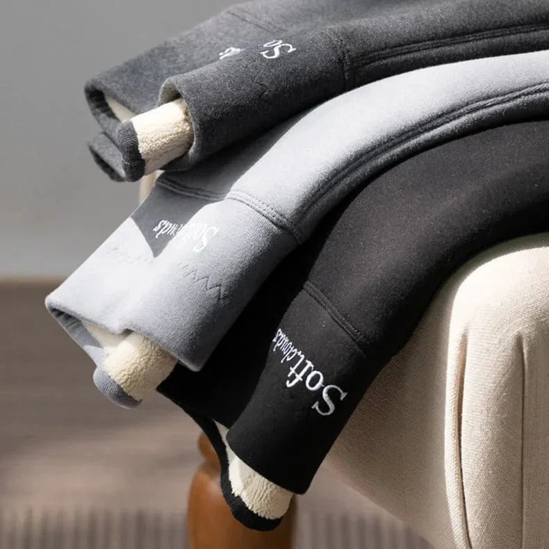 Soft Clouds Leggings Casual Warm Winter Solid Pants