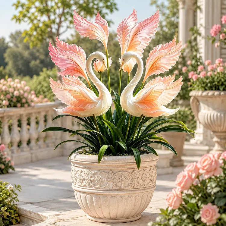 🦢Swan Flower&trade; Bulbs &ndash; Two elegant swans bloom in your garden