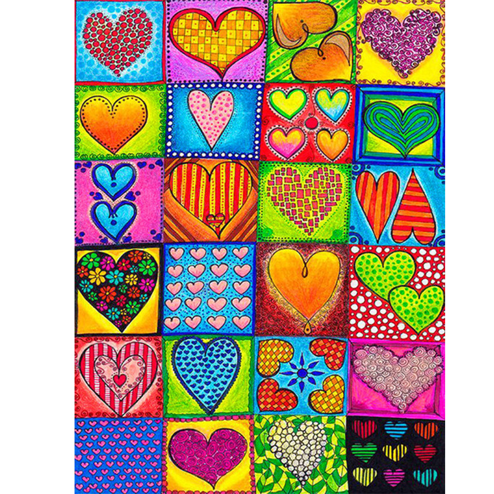 

Cartoon Heart - Round Drill Diamond Painting - 30*40CM, 501 Original