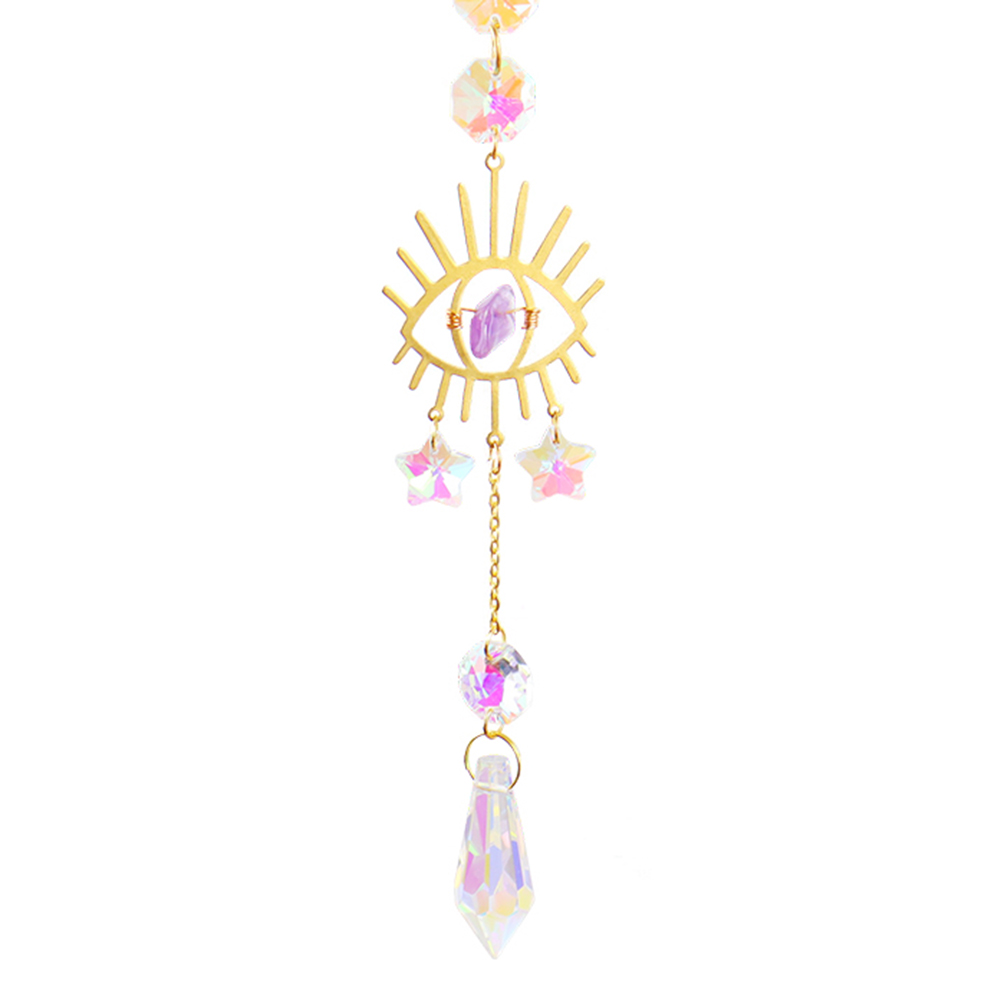 

Hanging Crystal Star Eye Window Car Prism Moon Bell Pendants, 501 Original
