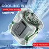 Portable Waist Fan USB Rechargeable Clip on Wearable Belt Shirt Body Neck Fan