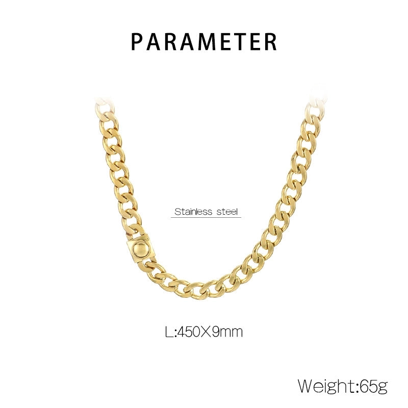 Stainless Steel NK Chain Bracelet Fashion Personality Titanium Steel Figaro Chain Necklace