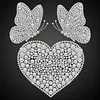 Kits de peinture en perles en forme de c&oelig;ur papillon DIY pour adultes d&eacute;butants d&eacute;coration murale &agrave; la maison peintures de perles en pierres pr&eacute;cieuses, arts plastiques 25x25cm sans cadre