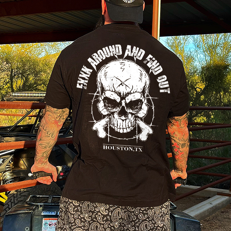 Livereid Fxxk Around And Find Out Skull Printed Men's T-shirt - Livereid