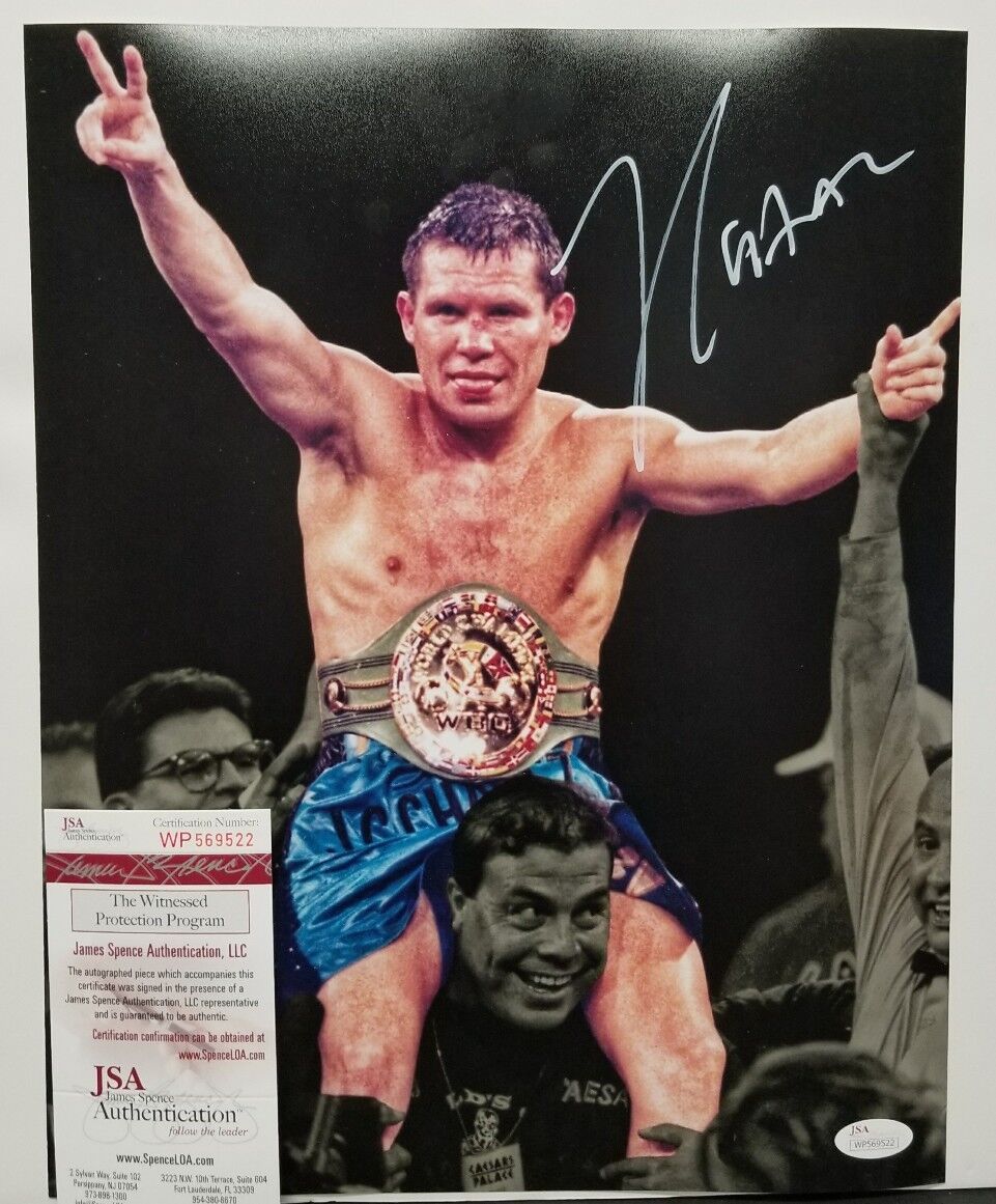 JULIO CESAR CHAVEZ Signed Autographed Boxing Legend 11x14 Photo Poster painting. WITNESS JSA