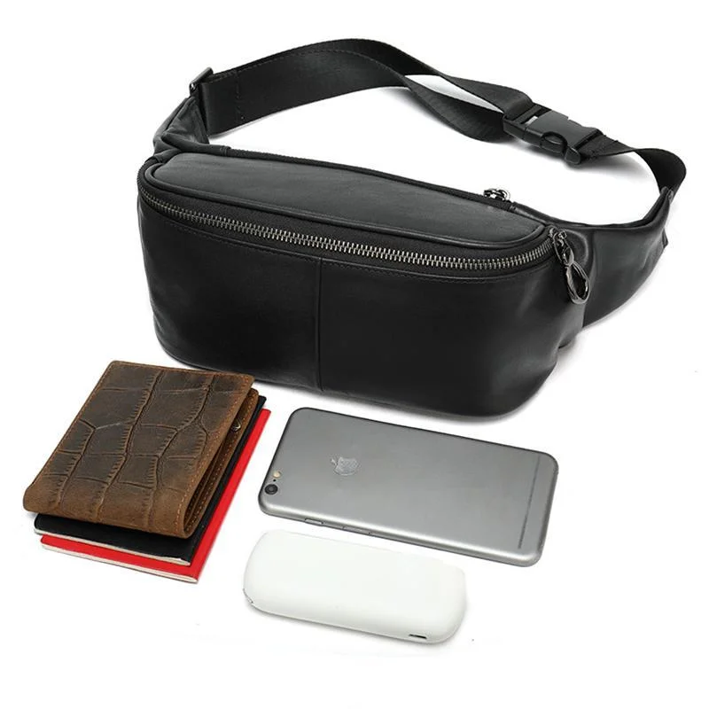 High Quality Chest Bag Multifunctional Retro Leather Waist Bag Crossbody Bag For Men