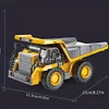 2.4Ghz 11 Channel Remote Control Excavator Toy RC Construction Bulldozer Dump Truck Alloy Vehicles Toys With Light And Sound Birthday Christmas Gifts