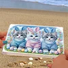 2pcs DIY 5d Diamond Painting Acryl Schmuckschatulle Kit Geschenk f&uuml;r Erwachsene (Katze)