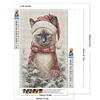 (40*60cm)Christmas Kitty - Full Round Drill Diamond Painting