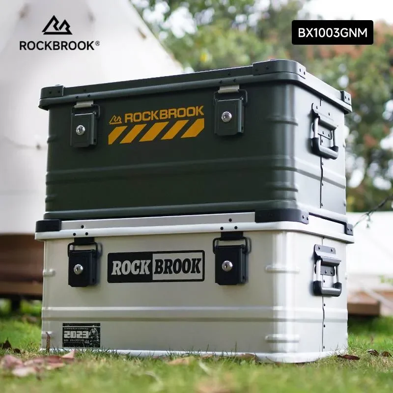 ROCKBROOK BX1003GNM 50L Green Aluminum Storage Box with Lock & Key