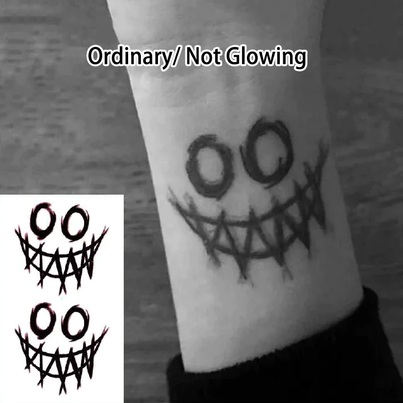 Sdrawing Luminous Tattoo Stickers Labyrinth Glowing Temporary Geometric Tattoo Waterproof Small Tatoo Body Art Fake Tattos Men Women