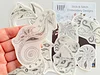 【12 PCS】Water Soluble Sea Animals Hand Embroidery Pattern,peel and stick paper for ornaments