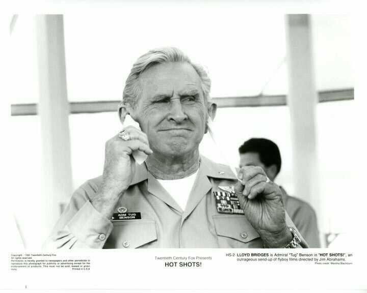 Lloyd Bridges Hot Shots! Original Press 8x10 Photo Poster painting