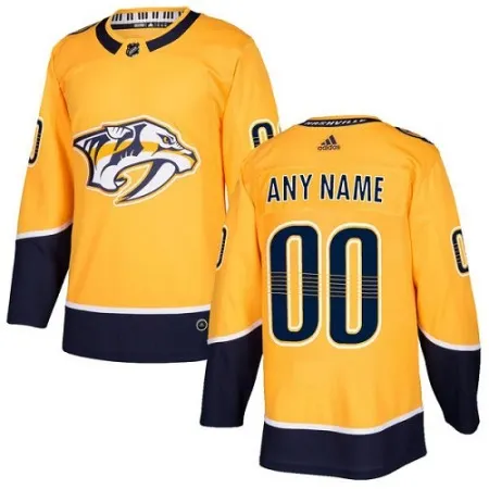 Men's  Nashville Predators Personalized Authentic Gold Home Stitched NHL Jersey