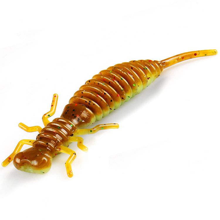 Bearking Larva Soft Lures 50mm 62mm 85mm Soft Lures For Perch Silicone Bass Pike Minnow Swimbait Jigging Plastic Baits Worm