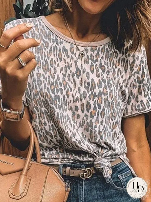 Women's Leopard Print T-Shirt