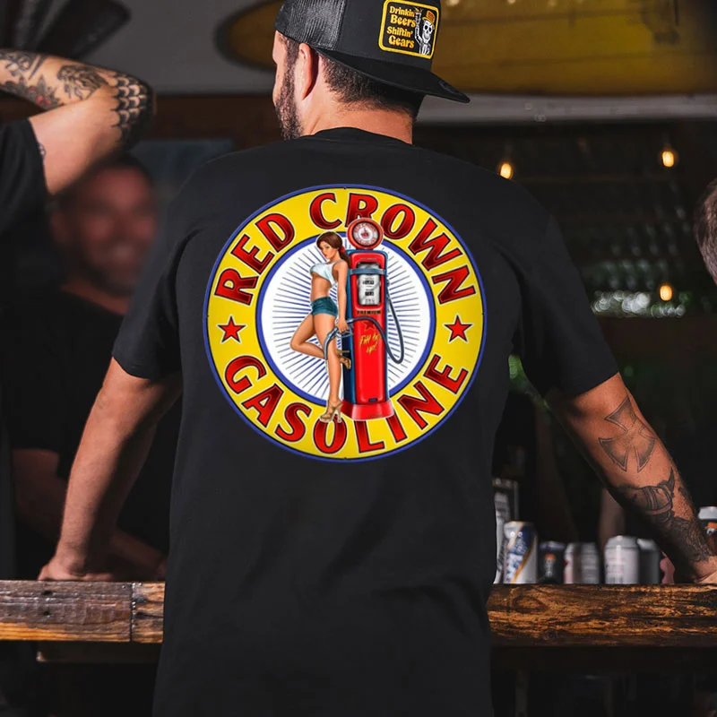 RED CROWN GASOLINE Sexy Lady Print Men's T-shirt