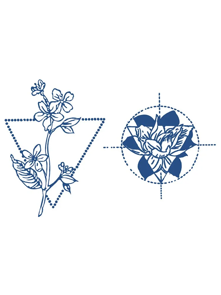 S01-40 herbal tattoo stickers ins wind juice vegetation tattoo simulation stickers durable waterproof men and women