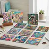 12pcs Flower Animals Diamond Art Greeting Cards DIY 12 Pack with Envelopes