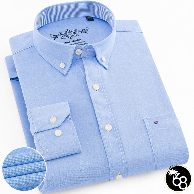 Men's Polyester Turndown Collar Full Sleeves Formal Wear Shirt | 168DEAL