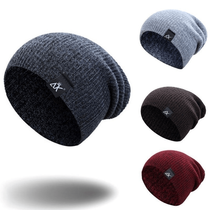 Unisex Winter Wool Elastic Hat for Outdoor Cycling Camping