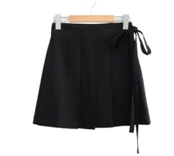 A line S-XL New Plus Size summer short Skirt Korean Skirt Women High Waist School Girl Skirt vintage mini skrits summer Pleated