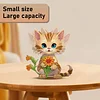 2D Flat DIY Cat Acrylic Shaking Head Diamond Painting Tabletop Ornaments Kit