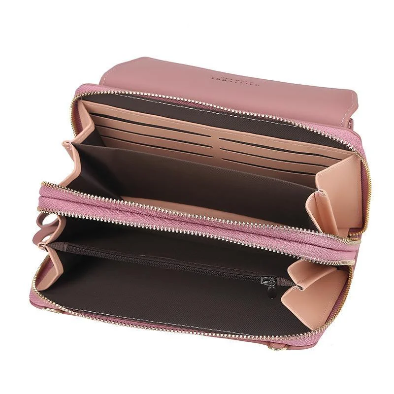 Women 12 Card Slots Large Capacity Phone Bag Crossbody Bag