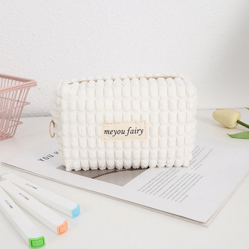 1 Piece Solid Color Class Learning Polyester Minimalist Pencil Case