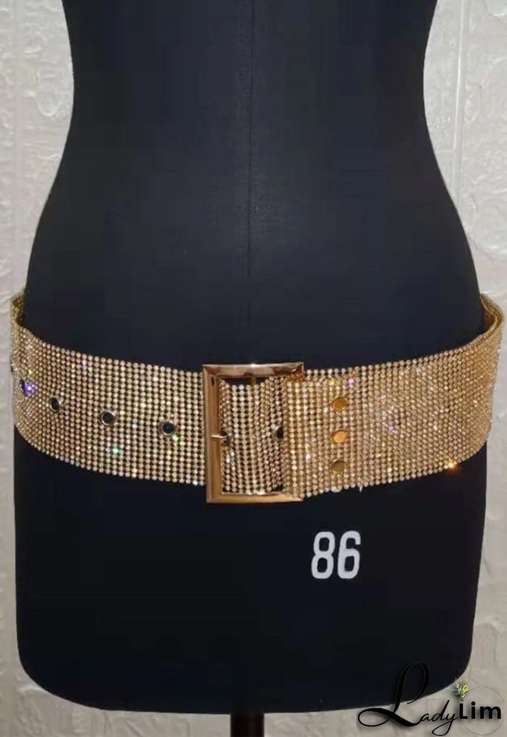 Formal Gold Beaded Sparkly Belt