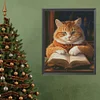 Diamond Painting-DIY Full Round Drill Reading Cat(50*40CM)