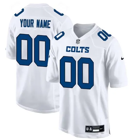 Men's Indianapolis Colts Custom Tundra White Fashion Game Jersey