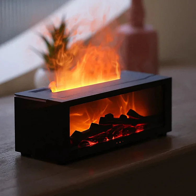 Flame Aromatherapy Humidifier - 4-in-1 Diffuser with Smart Timer