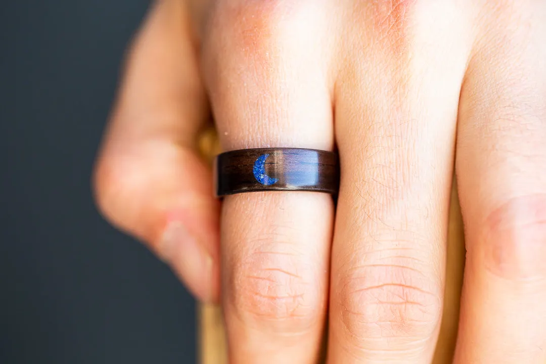 Crescent Moon in Lapis