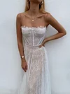 Gauze See-Through Off-The-Shoulder Maxi Dresses