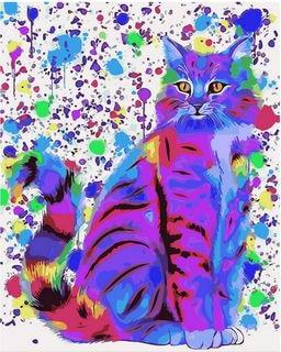 

Colorful Painted Cat – Paint By Numbers - 40*50CM, 501 Original