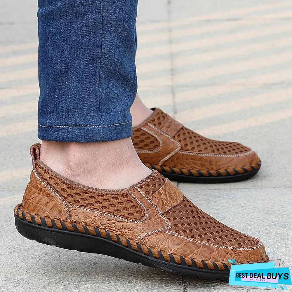 Men Oversize Mesh Flats Casual Teaching Soft Comfortable Loafers Shoes