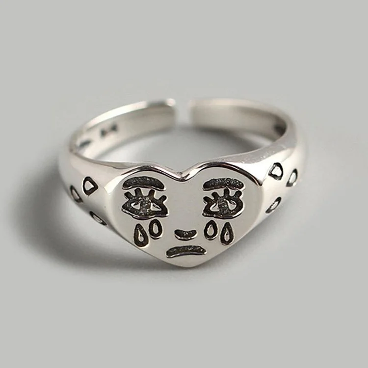 Creative Sad Expression Ring | 168DEAL