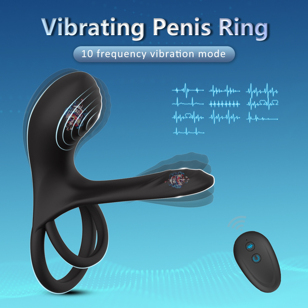 Enhance Intimacy with Double-point Strong Shock Penis Ring for Couples